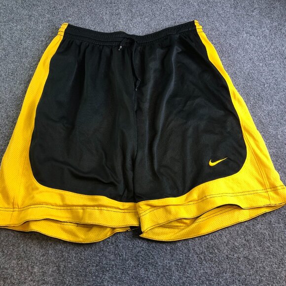 Nike Other - Nike Iowa Hawkeyes Shorts Mens XL Yellow Black Reversible Baggy Y2K